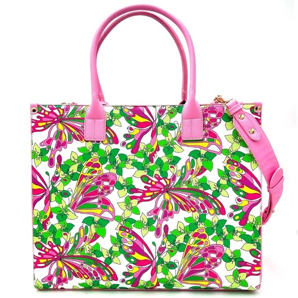NWT Trina Turk Butterfly Tote w/Adjustable Strap - Picture 3 of 6